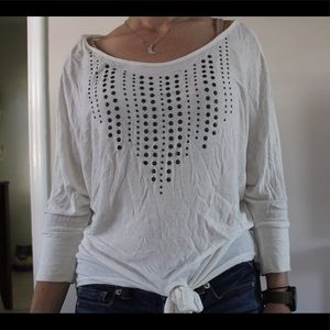 Women’s studded tie blouse size M